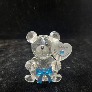 Lead Crystal Monthly Teddy Bear